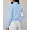 image:imageBTFBM Womens Long Sleeve Sweaters Mock Neck Tops  Lightweight Knit Pullover SweaterBasic Classic Daily Wear 2026 Fall FashionWinter Layer ClothesBusiness Casual OutfitsBlue
