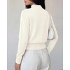 image:imageBTFBM Womens Long Sleeve Sweaters Mock Neck Tops  Lightweight Knit Pullover SweaterBasic Classic Daily Wear 2026 Fall FashionWinter Layer ClothesBusiness Casual OutfitsWhite