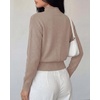 image:imageBTFBM Womens Long Sleeve Sweaters Mock Neck Tops  Lightweight Knit Pullover SweaterBasic Classic Daily Wear 2026 Fall FashionWinter Layer ClothesBusiness Casual OutfitsCamel