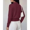 image:imageBTFBM Womens Long Sleeve Sweaters Mock Neck Tops  Lightweight Knit Pullover SweaterBasic Classic Daily Wear 2026 Fall FashionWinter Layer ClothesBusiness Casual OutfitsBurgundy