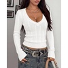 image:imageBTFBM Womens Sweaters Cable Knit V Neck Long Sleeve Tops  Lightweight Ribbed Fitted PulloverY2K Going Out TopBasic Tunic Daily Wear Fall 2026Dressy Work Business Casual OutfitsWhite
