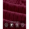 image:imageBTFBM Womens Sweaters Cable Knit V Neck Long Sleeve Tops  Lightweight Ribbed Fitted PulloverY2K Going Out TopBasic Tunic Daily Wear Fall 2026Dressy Work Business Casual OutfitsBurgundy