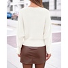 image:imageBTFBM Wrap Cross Ribbed Knit Cropped Sweaters for Women 2026  V Neck Cozy Sweater With Safe SnapLong Sleeve Fall Clothes Winter ClothingHoliday Outfits Christmas Thanksgiving HalloweenWhite