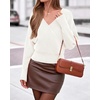 image:imageBTFBM Wrap Cross Ribbed Knit Cropped Sweaters for Women 2026  V Neck Cozy Sweater With Safe SnapLong Sleeve Fall Clothes Winter ClothingHoliday Outfits Christmas Thanksgiving HalloweenWhite