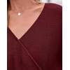 image:imageBTFBM Wrap Cross Ribbed Knit Cropped Sweaters for Women 2026  V Neck Cozy Sweater With Safe SnapLong Sleeve Fall Clothes Winter ClothingHoliday Outfits Christmas Thanksgiving HalloweenBurgundy
