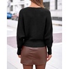 image:imageBTFBM Wrap Cross Ribbed Knit Cropped Sweaters for Women 2026  V Neck Cozy Sweater With Safe SnapLong Sleeve Fall Clothes Winter ClothingHoliday Outfits Christmas Thanksgiving HalloweenBlack