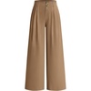 image:imageBTFBM Wide Leg Dress Pants Women Business Casual Outfits  Elastic High Waisted Palazzo Pants Button Zip Up Closure Pleated Office Work Trousers With Pockets Fall Fashion 2026Khaki
