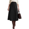 image:imageBTFBM Women Faux Suede Midi Long Skirt Fall Fashion 2026  High Waisted Skirts For Women Trendy Lightweight Back Elastic Arc Line Design ALine Winter Dress Boho Western OutfitsBlack
