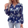 Floral Dark Blue White