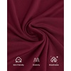image:imageBTFBM V Neck Fall Long Sleeve Shirts for Women  Stretchy Slim Fit Basic Tees Color Block Going Out Tops Y2K Workout Vacation Outfits Underscrubs Winter Layering 2026Burgundy