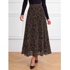 image:imageBTFBM Womens Floral Mesh Maxi Skirts Long Tulle Skirt  Flowy A Line High Waist SkirtsVelvetLike FlowersFlocked MeshDoubleLayered SkirtGoing Out OutfitsEarly Fall FashionBrown