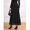 image:imageBTFBM Womens Floral Mesh Maxi Skirts Long Tulle Skirt  Flowy A Line High Waist SkirtsVelvetLike FlowersFlocked MeshDoubleLayered SkirtGoing Out OutfitsEarly Fall FashionBlack