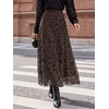 image:imageBTFBM Womens Floral Mesh Maxi Skirts Long Tulle Skirt  Flowy A Line High Waist SkirtsVelvetLike FlowersFlocked MeshDoubleLayered SkirtGoing Out OutfitsEarly Fall FashionBrown