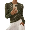 Polka Dot Army Green White