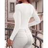 image:imageBTFBM Lace Deep V Neck Fitted Long Sleeve Shirts for Women  Womens Fall Fashion 2026 Casual T Shirt Base Layer Basic Undershirts Slim Fit Going Out Tops Date Night Out OutfitsWhite
