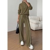 image:imageBTFBM 2 Piece Sets for Women Lounge Set Fall Outfits 2026Army Green