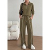 image:imageBTFBM 2 Piece Sets for Women Lounge Set Fall Outfits 2026Army Green