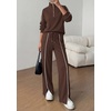 image:imageBTFBM 2 Piece Sets for Women Lounge Set Fall Outfits 2026Brown
