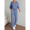 image:imageBTFBM 2 Piece Sets for Women Lounge Set Fall Outfits 2026Grey Blue