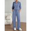 image:imageBTFBM 2 Piece Sets for Women Lounge Set Fall Outfits 2026Grey Blue