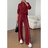 image:imageBTFBM 2 Piece Sets for Women Lounge Set Fall Outfits 2026Wine Red
