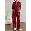 image:imageBTFBM 2 Piece Sets for Women Lounge Set Fall Outfits 2026Wine Red