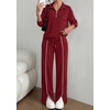 image:imageBTFBM 2 Piece Sets for Women Lounge Set Fall Outfits 2026Wine Red