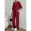 image:imageBTFBM 2 Piece Sets for Women Lounge Set Fall Outfits 2026Wine Red