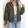 image:imageBTFBM Faux Suede Jacket Women Oversized Long Sleeve Bomber CoatsArmy Green