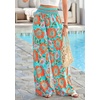 image:imageBTFBM Floral Summer Wide Leg Pants Woman 2026Green