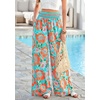 image:imageBTFBM Floral Summer Wide Leg Pants Woman 2026Green