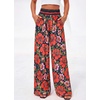 image:imageBTFBM Floral Summer Wide Leg Pants Woman 2026Navy Blue