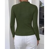 image:imageBTFBM Long Sleeve T Shirts for Women Ruffle Mock Neck TopsArmy Green