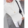 image:imageBTFBM Long Sleeve T Shirts for Women Ruffle Mock Neck TopsWhite
