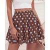 image:imageBTFBM Skirts for Women Summer Casual Floral Mini SkirtDot Brown Blue