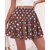 image:imageBTFBM Skirts for Women Summer Casual Floral Mini SkirtDot Brown Blue