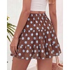 image:imageBTFBM Skirts for Women Summer Casual Floral Mini SkirtDot Brown Blue
