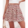 image:imageBTFBM Skirts for Women Summer Casual Floral Mini SkirtFloral Apricot Red