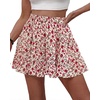 image:imageBTFBM Skirts for Women Summer Casual Floral Mini SkirtFloral Apricot Red