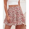 image:imageBTFBM Skirts for Women Summer Casual Floral Mini SkirtFloral Apricot Red