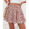 image:imageBTFBM Skirts for Women Summer Casual Floral Mini SkirtFloral Apricot Red