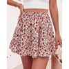 image:imageBTFBM Skirts for Women Summer Casual Floral Mini SkirtFloral Apricot Red