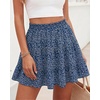 image:imageBTFBM Skirts for Women Summer Casual Floral Mini SkirtFloral Blue Purple
