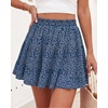 image:imageBTFBM Skirts for Women Summer Casual Floral Mini SkirtFloral Blue Purple