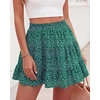 image:imageBTFBM Skirts for Women Summer Casual Floral Mini SkirtFloral Green Blue