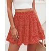 image:imageBTFBM Skirts for Women Summer Casual Floral Mini SkirtFloral Red White