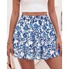 image:imageBTFBM Skirts for Women Summer Casual Floral Mini SkirtFloral White Blue