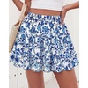 image:imageBTFBM Skirts for Women Summer Casual Floral Mini SkirtFloral White Blue