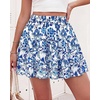 image:imageBTFBM Skirts for Women Summer Casual Floral Mini SkirtFloral White Blue