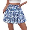 image:imageBTFBM Skirts for Women Summer Casual Floral Mini SkirtFloral White Blue